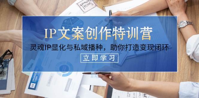 IP文案创作特训营，灵魂IP显化与私域播种，助你打造变现闭环（14节课）