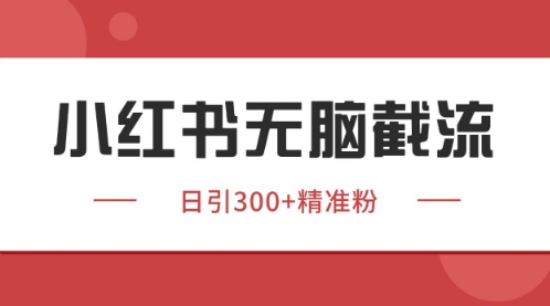 小红书只要你有同行就能获客，独家野路子获客玩法，暴力截流