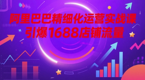 阿里巴巴精细化运营实战课，引爆1688店铺流量