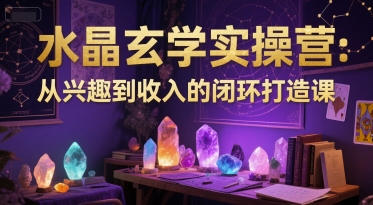 水晶玄学实操营：从兴趣到收入的闭环打造课
