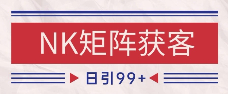 小红书某音NK赛道引流获客 自热矩阵日引200+