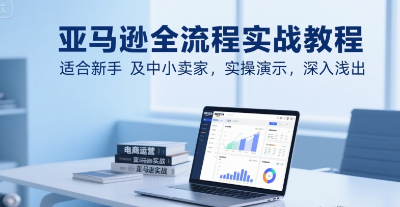 亚马逊全流程实战教程，适合新手及中小卖家，实操演示，深入浅出