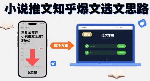 为什么你的小说推文没流量？小说推文知乎爆文选文思路
