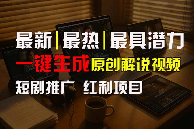 （15658期）短剧推广新思路，AI一键生成原创解说视频，10分钟产出100条，30天赚了5.5w
