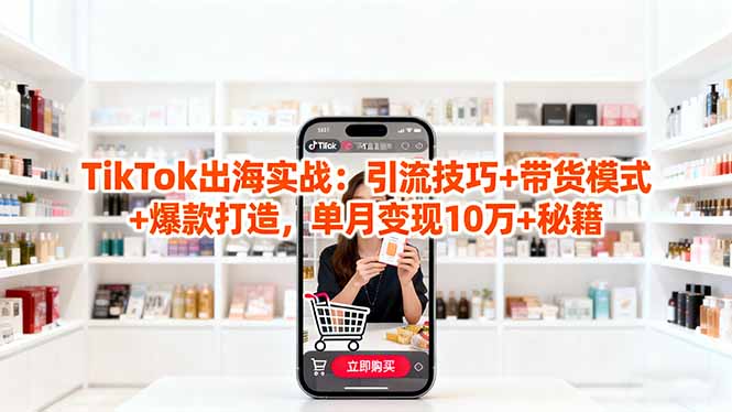 （16358期）「TikTok出海实战」引流技巧+带货模式+爆款打造，单月变现10万+秘籍
