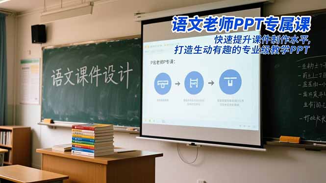 （16596期）语文老师PPT专属课：快速提升课件制作水平，打造生动有趣的专业级教学PPT