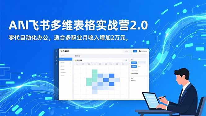 （16587期）AI+飞书多维表格实战营2.0：零代码自动化办公，适合多职业月收入增加2万元