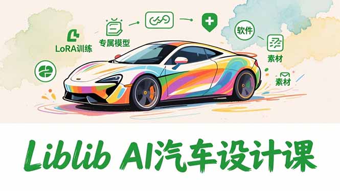 （16946期）2025Liblib AI汽车设计课，文生图入门、LoRA训练、专属模型，快速上手【实战+解说+软件+素材】