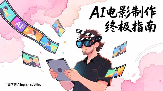 （17130期）AI电影制作终极指南：从创意到成片，系统掌握智能影视全流程实战课（中英字幕）