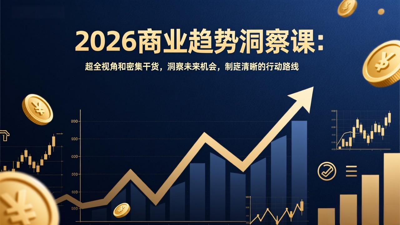 （17329期）2026商业趋势洞察课：超全视角和密集干货，洞察未来机会，制定清晰的行动路线