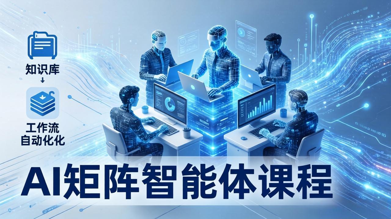 （17759期）AI矩阵智能体实战：100个数字员工批量生产内容，文本知识库+工作流自动化全搞定