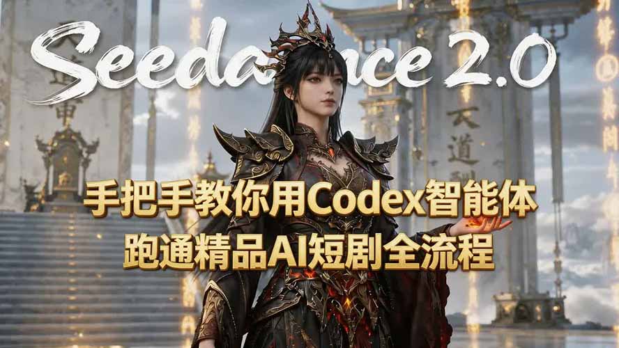 (19507期)手把手教你用Seedance2.0+Codex智能体跑通精品AI短剧全流程(附3种skill技能)