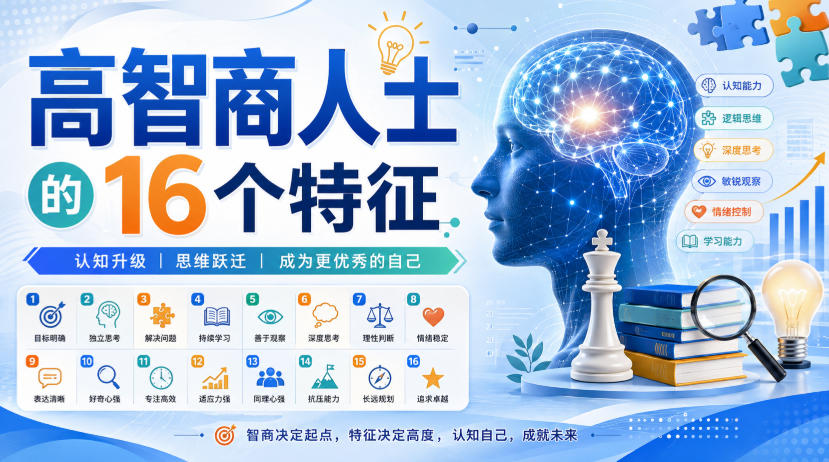 付费文章:高智商人士的16个特征
