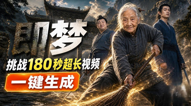 即梦挑战180秒超长视频!一键生成3分钟电影?完整制作流程详细分享!