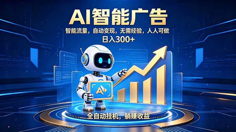 (19957期)轻资产新赛道,全自动AI广告,打造持续收益