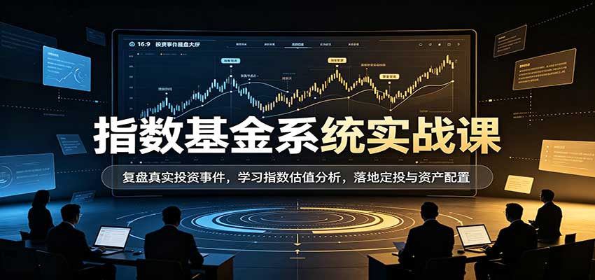 指数基金系统实战课：复盘真实投资事件，学习指数估值分析，落地定投与资产配置