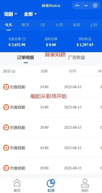 (6349期)市面高端12800米6月短剧玩法(抖音+快手+B站+视频号)日入1000-5000(无水印)